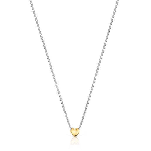 Short two-tone heart Necklace My Other Half
