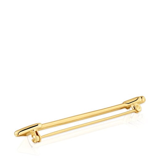 Broche con baño de oro 18 kt sobre plata TOUS Flechazo