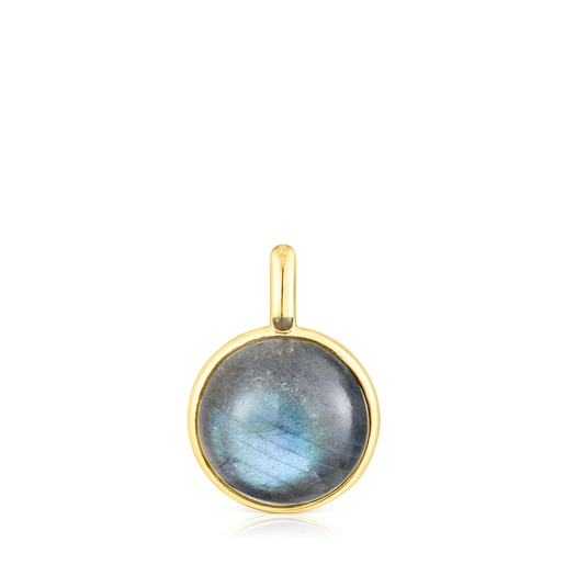 Silver vermeil Plump Pendant with labradorite