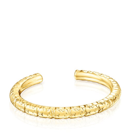 Pulsera Straight XL con baño de oro 18 kt sobre plata