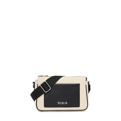 Small beige and black leather TOUS Empire Crossbody bag