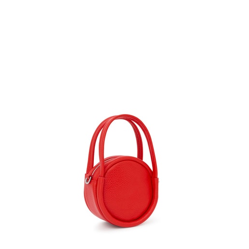 Kožená Crossbody mini kabelka TOUS Miranda červené barvy