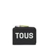 Πορτοφόλι για κάρτες TOUS Logo Lynn από δέρμα σε μαύρο χρώμα