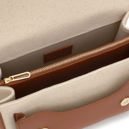 Bandolera mediana camel Audree Canvas