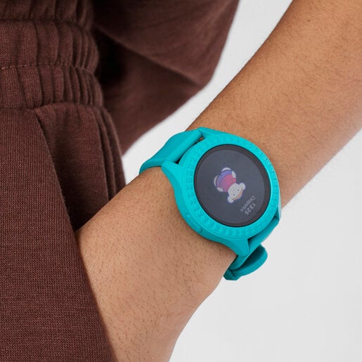 שעון Smarteen Connect עם רצועת סיליקון ירוקה