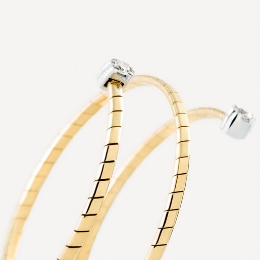 Anillo espiral de oro con diamantes TOUS ATELIER