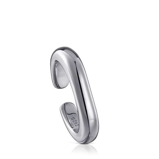 Anello aperto in Dark Silver Line