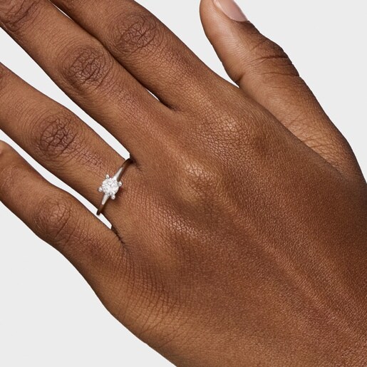 Anillo solitario de platino con diamante creado en laboratorio 0,37 ct Shine LGD