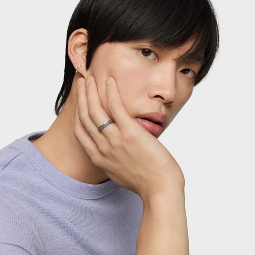 Anillo de plata 4 mm TOUS Man