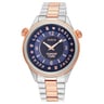 Stainless steel Tender Time Watch with blue dial