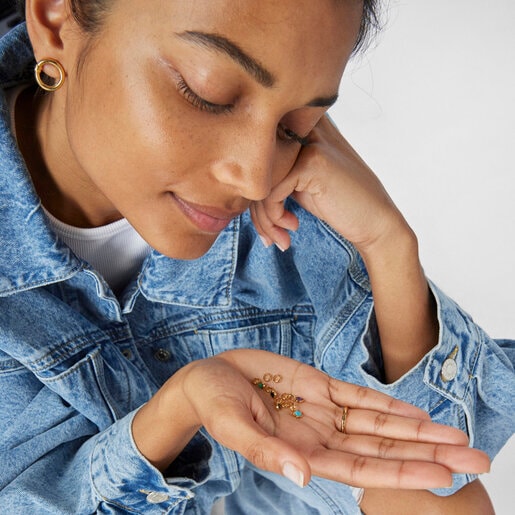 Набор колец Glory из вермеля с драгоценными камнями