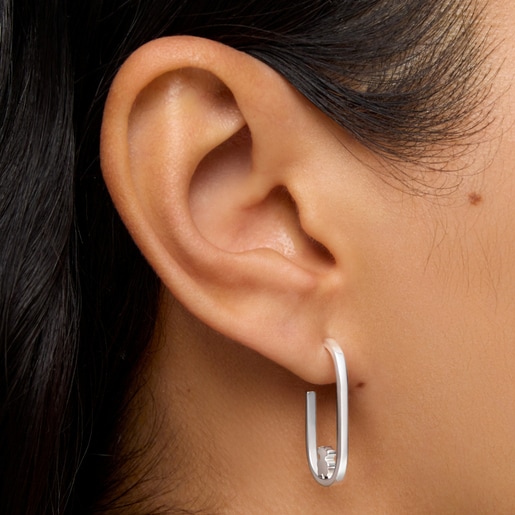 Aretes aro de plata Camille