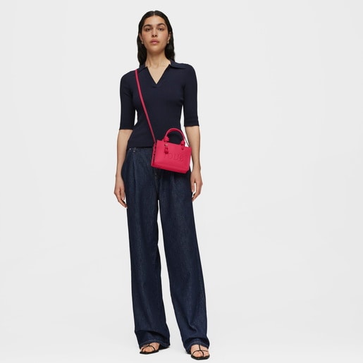 Fuchsia-colored horizontal Minibag TOUS La Rue New