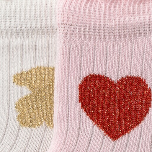 Pack of 2 pairs of baby socks in SSocks pink