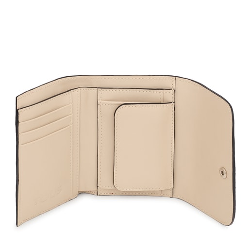 Coral-colored leather TOUS Empire Card wallet