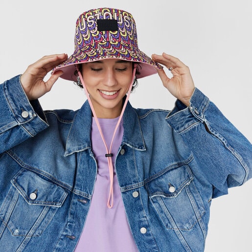 ピンクのリバーシブル・バケットハット TOUS Vera Doble