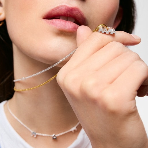 Colgante motivo candado de plata TOUS Mama