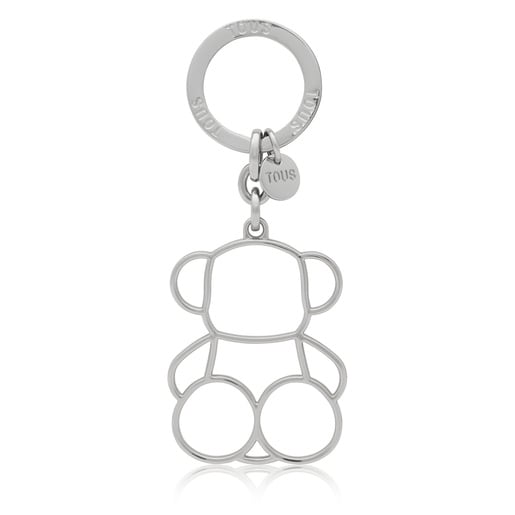Silver-colored Silhouette Key ring Bold Bear