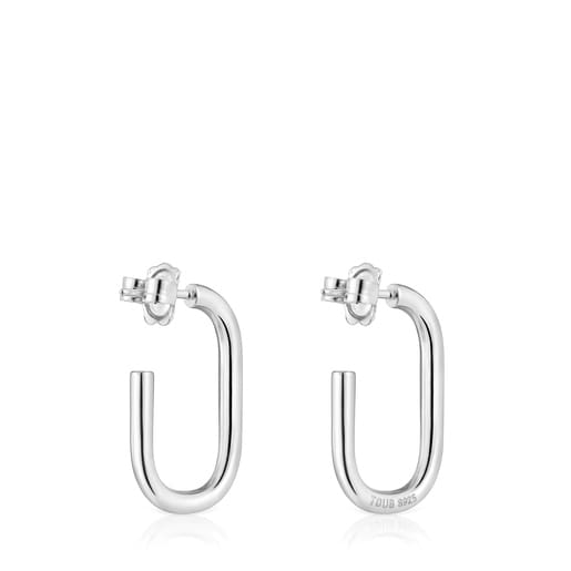 Boucles d’oreilles anneaux en argent 25 mm longues TOUS Basics