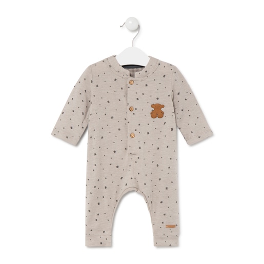 Babygrow microestampado Brown Castanho
