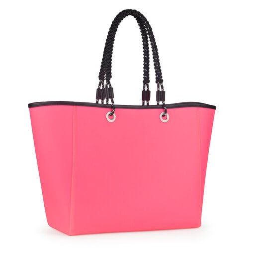 Large fuchsia TOUS Rubber Tote bag