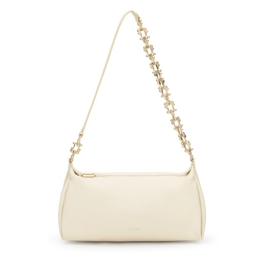 Bandolera chain de piel beige TOUS Fold