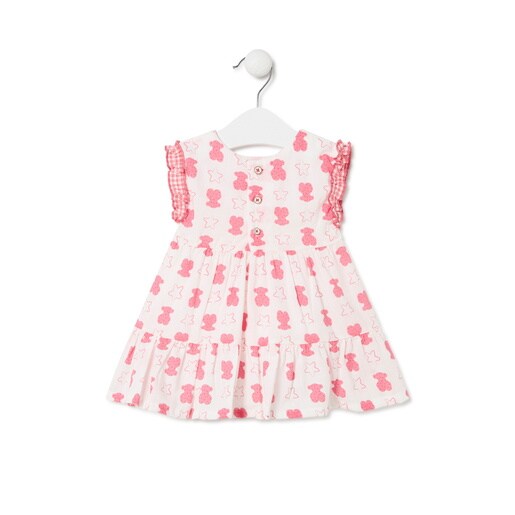 Girls dress in Star pink