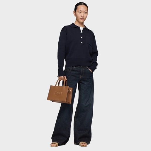 Medium camel-colored Shopping bag TOUS Brenda