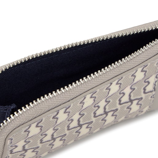 حامل بطاقات وكيس نقود مزدوج الاستخدام باللون الرمادي البني من التشكيلة TOUS Bear