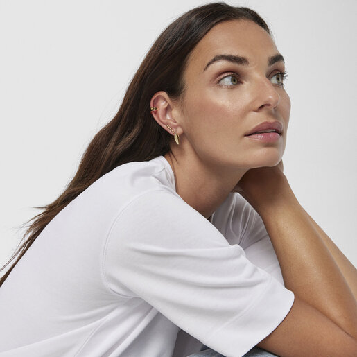 סט עגילים בורמייל צהוב על כסף