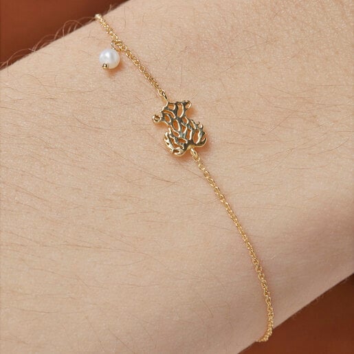 Золотой браслет Oceaan с жемчугом