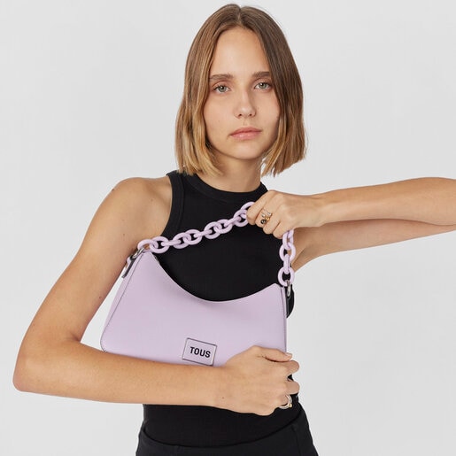 Bolso de hombro malva TOUS Sylvia
