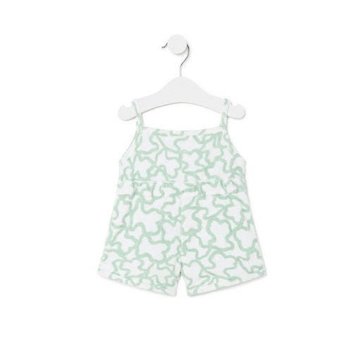 Girls short terry playsuit in Kaos mist