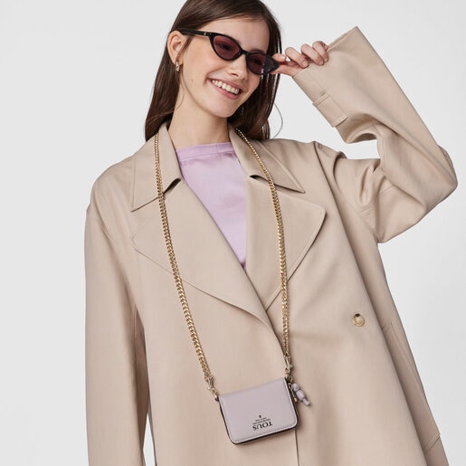 Medium mauve colored TOUS Pop pendant Change purse