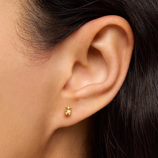 Bold Bear Earrings in Gold