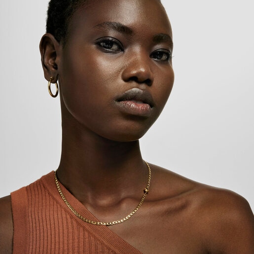TOUS MANIFESTO curb chain Choker with 18kt gold plating over silver