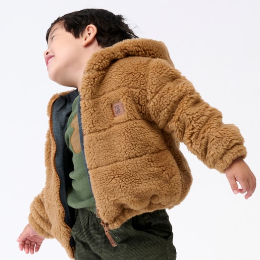 Corduroy coat in Green orange