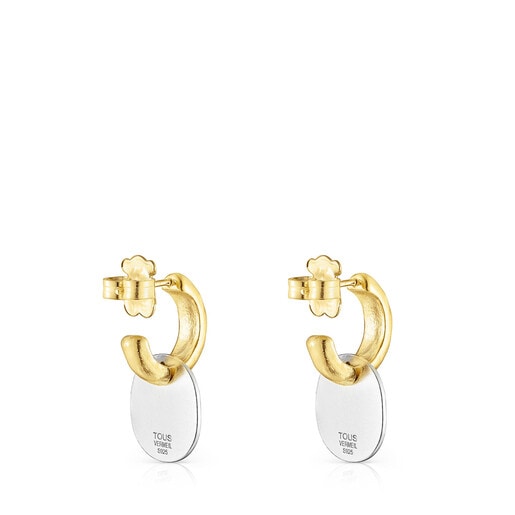 Boucles d’oreilles Oursin courtes bicolores