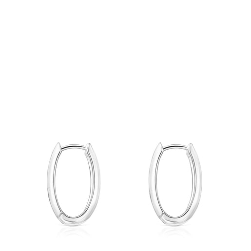 Arracades TOUS Basics oval de plata