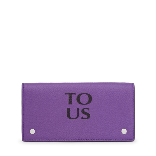 Flat lilac-colored leather TOUS Balloon Wallet | TOUS