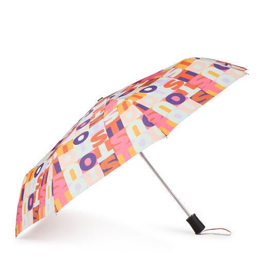 Paraguas plegable beige TOUS Mimic