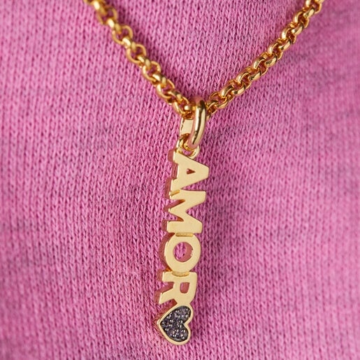 Pendentif Amor TOUS Crossword avec améthyste