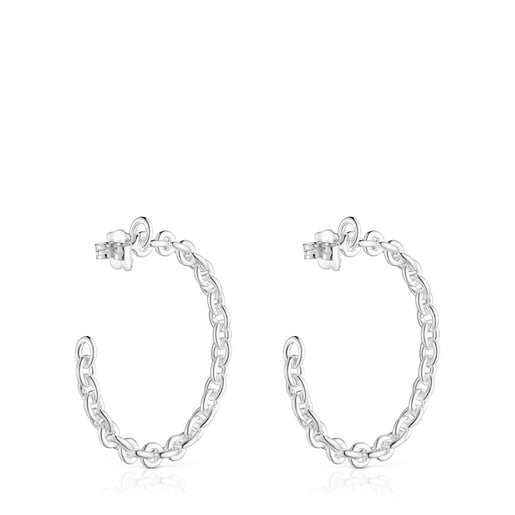 Silver TOUS Calin Hoop earrings