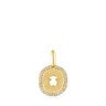 Dije de oro con diamantes 0,09 ct Oursin