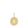 Pendentif Oursin en or avec diamants de 0,09 ct