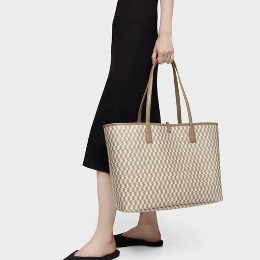 Capazo grande beige reversible TOUS Double Way Bear