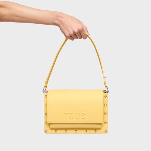 Medium yellow Crossbody bag TOUS Audree Studs