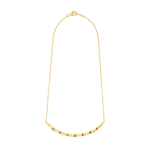 Collar super power de online plata con gemas tous