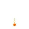 Colgante con baño de oro 18 kt y cornalina Alma Motif