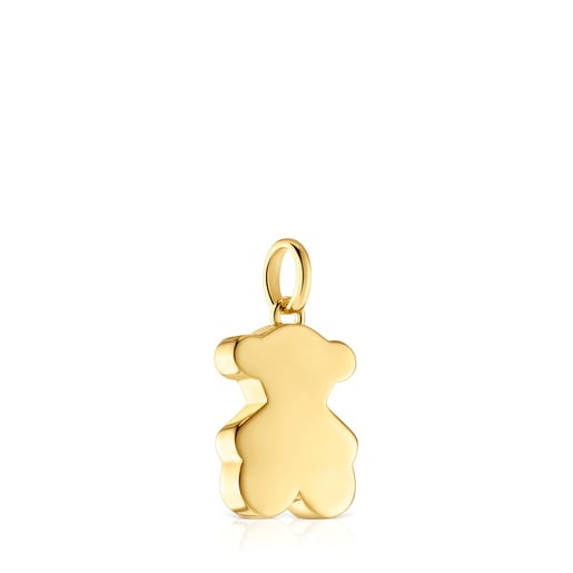 Colgante pequeño oso con baño de oro 18 kt sobre plata 16 mm Sweet Dolls